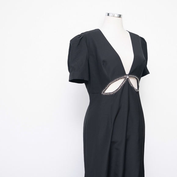 Ieena for Mac Duggal -  leena Rhinestone Cutout Sheath Gown - Picture 6 of 10